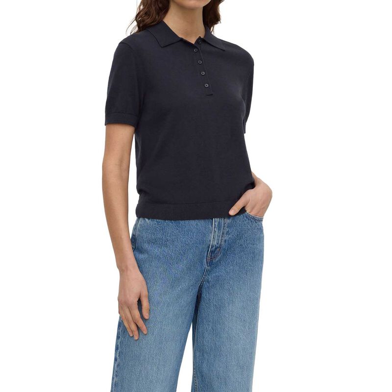Assembly Label Sloane Cotton Cashmere Polo True Navy image number 0
